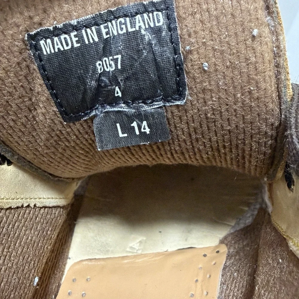 Vintage Dr Martens 8057 Boots‎ Mens UK 4 US 5 Tan Leather Chukka Made In England